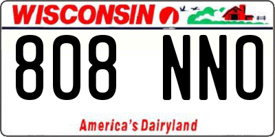 WI license plate 808NNO