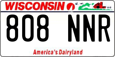WI license plate 808NNR
