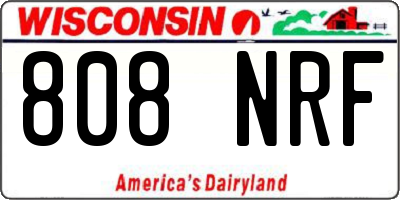 WI license plate 808NRF