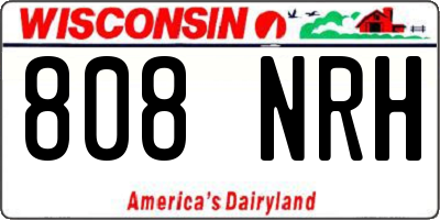 WI license plate 808NRH