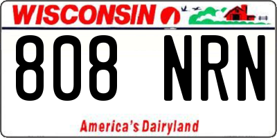 WI license plate 808NRN