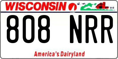 WI license plate 808NRR
