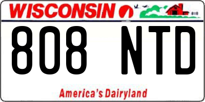 WI license plate 808NTD