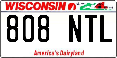 WI license plate 808NTL