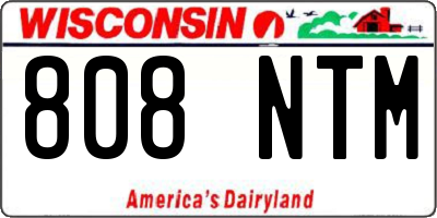 WI license plate 808NTM