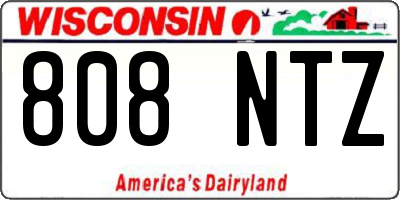 WI license plate 808NTZ