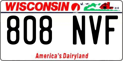 WI license plate 808NVF