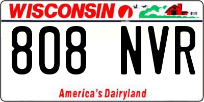 WI license plate 808NVR
