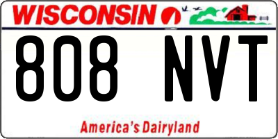 WI license plate 808NVT