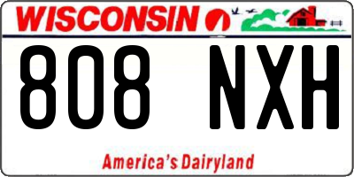 WI license plate 808NXH