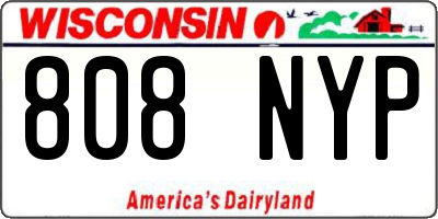 WI license plate 808NYP