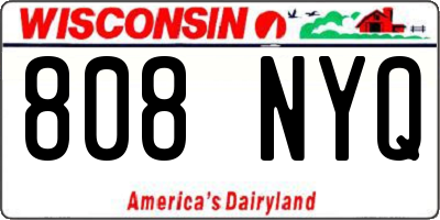 WI license plate 808NYQ