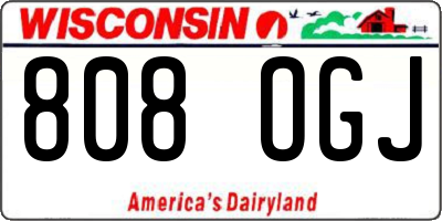 WI license plate 808OGJ
