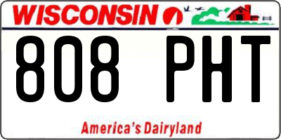 WI license plate 808PHT