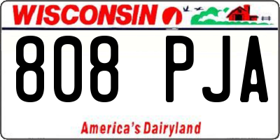 WI license plate 808PJA