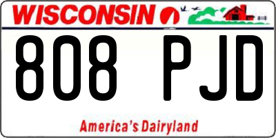 WI license plate 808PJD