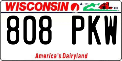 WI license plate 808PKW