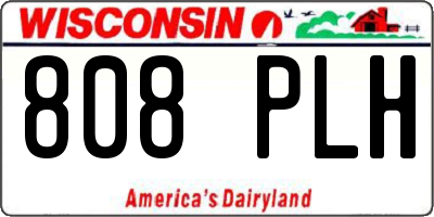 WI license plate 808PLH