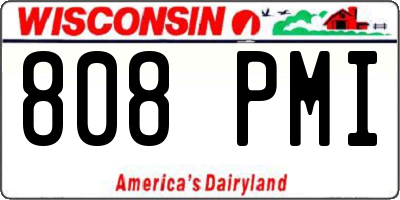 WI license plate 808PMI
