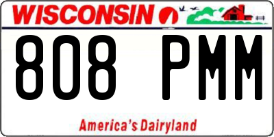 WI license plate 808PMM