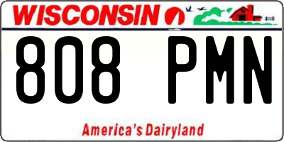 WI license plate 808PMN