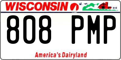 WI license plate 808PMP
