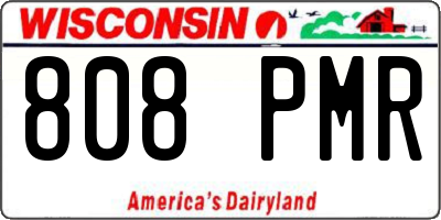 WI license plate 808PMR