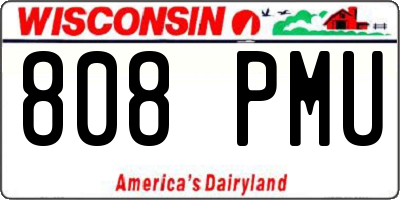 WI license plate 808PMU