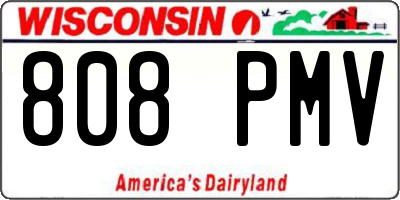 WI license plate 808PMV