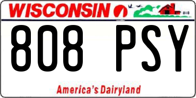 WI license plate 808PSY