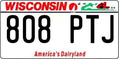 WI license plate 808PTJ