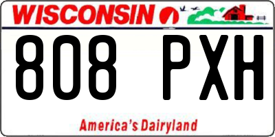 WI license plate 808PXH