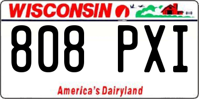 WI license plate 808PXI