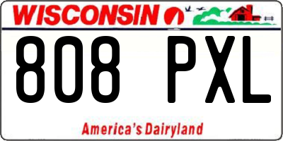 WI license plate 808PXL