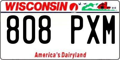 WI license plate 808PXM