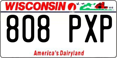 WI license plate 808PXP