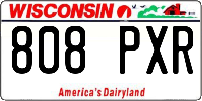 WI license plate 808PXR