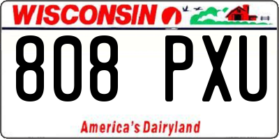 WI license plate 808PXU