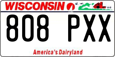 WI license plate 808PXX