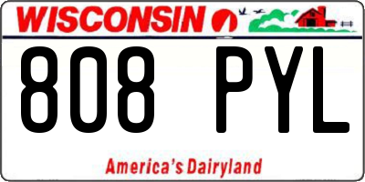 WI license plate 808PYL