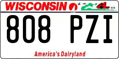 WI license plate 808PZI