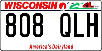 WI license plate 808QLH