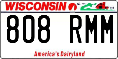 WI license plate 808RMM
