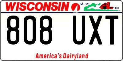 WI license plate 808UXT
