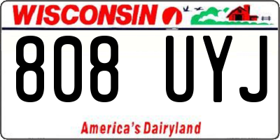 WI license plate 808UYJ