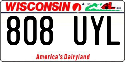 WI license plate 808UYL