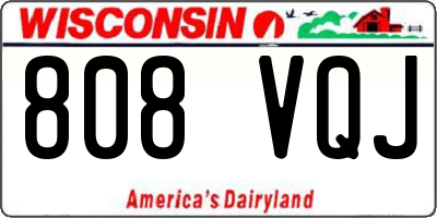 WI license plate 808VQJ