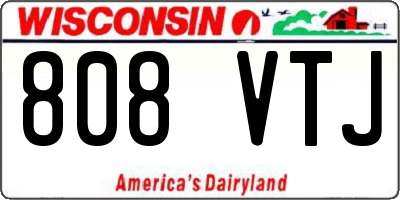 WI license plate 808VTJ