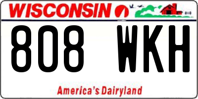 WI license plate 808WKH