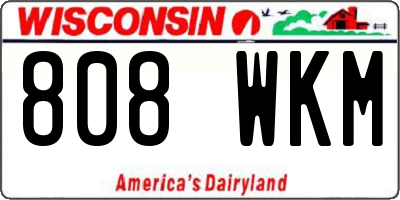 WI license plate 808WKM